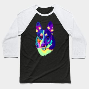 Colorful funny dog Baseball T-Shirt